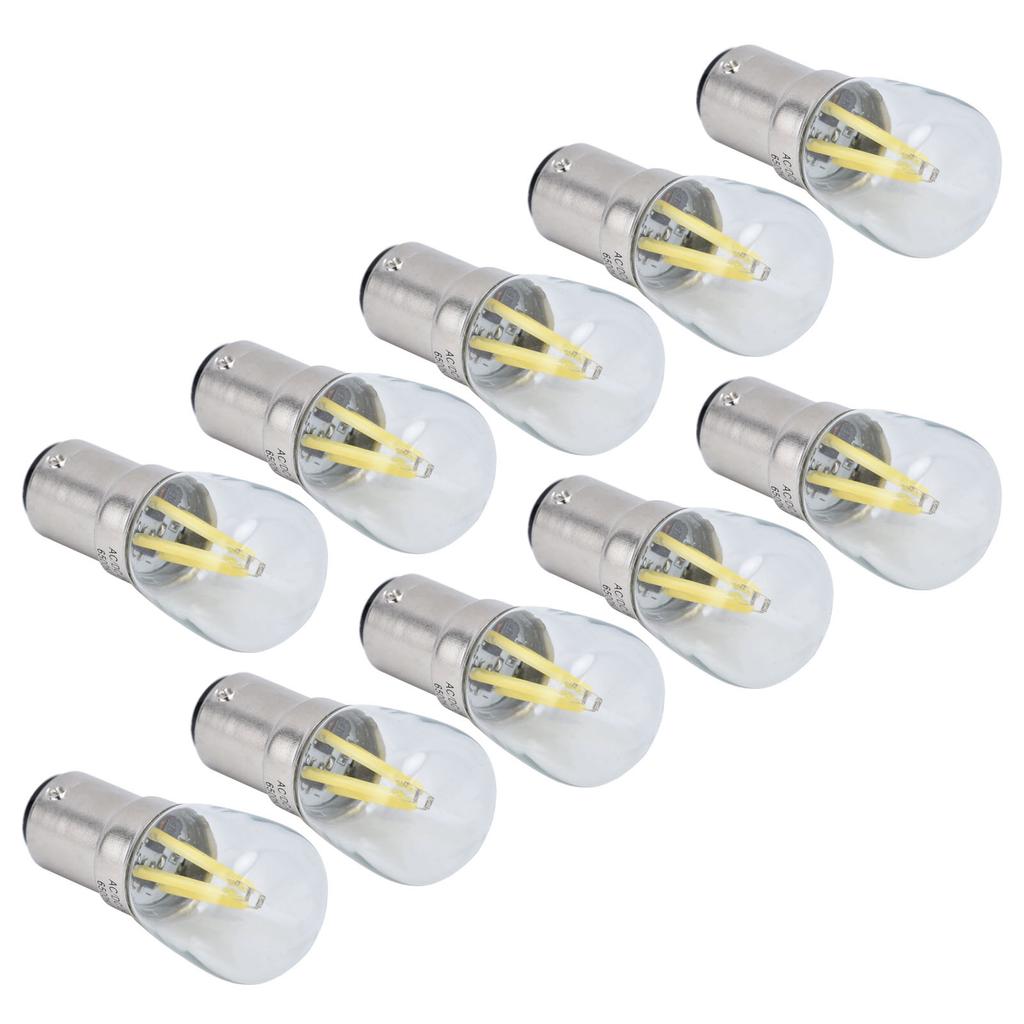 10 Stücke 2W B15D Glühbirne 6500K Glühbirnen für Kronleuchter Wand Lampen Tisch Lampen Weißes Licht AC/DC 24V