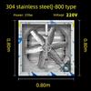 304 Stainless Steel Negative Pressure Fan Industrial Exhaust Fan Farm Ventilation Fan Workshop Factory Powerful Exhaust Fan