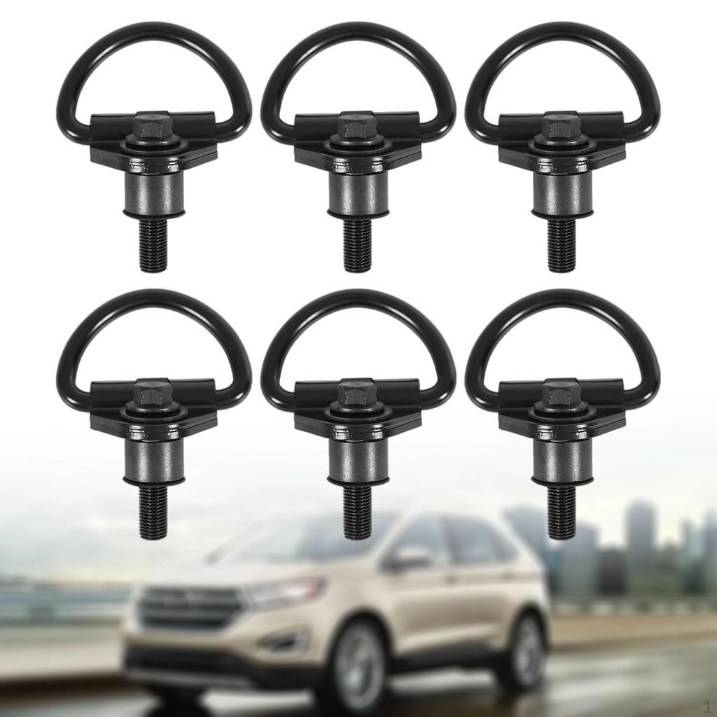 6 Pieces Cargo Tie Down Anchors Hooks Heavy Duty Professional Accessory Replacement Metal V550A74-ad