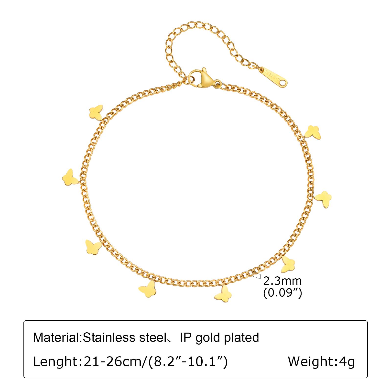 

Браслет на ногу из нержавеющей стали, водонепроницаемый, регулируемый, пляжный, из бисера, с шариками, кубинское плетение, летний, бохо, украшение на ногу для женщин