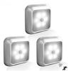 6LED PIR Motion Sensor Light Led Nightlight for Wardrobe Stair Lighting Silver Shell Night Lamp