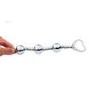 Adult Supplies Sexy SM Back Court Metal Butt Plug Pull Beads Anal Plug Sex Toy Sex Product Masturbation Heart-Shaped Pull Beads
