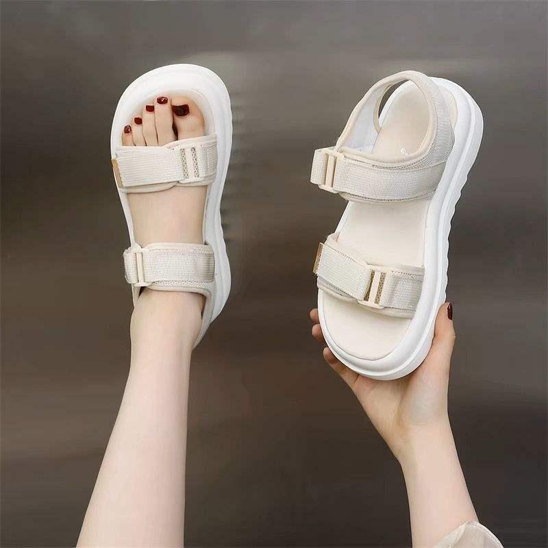 Damen Sommer 2025 Sport-Sandalen mit dicker Sohle - Weich, lässig, Outdoor-Römerstil, Übergröße, trendige Strandschuhe