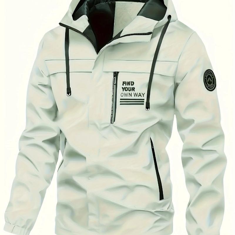 Men's Casual Windbreaker Jacket Hooded Jacket Men's Waterproof Outdoor Soft Shell Winter Outwear Clothing Warm Plus Size