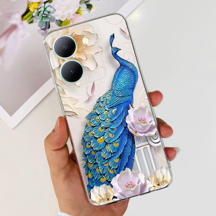 For Vivo Y78 Case Vivo Y78 Plus 5G Soft TPU Silicone Capa Coque For Vivo V29 Lite V2244 Back Cover Lovely Cat Cartoon Girly Etui