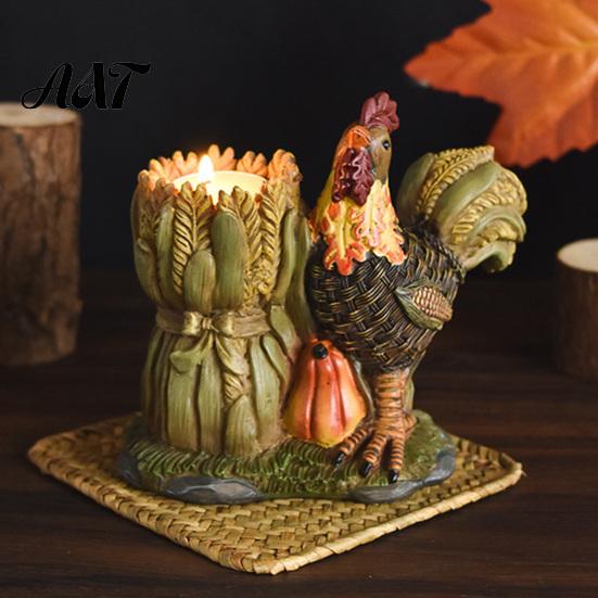 Waterproof Garden Holiday Accents Autumn Harvest Figurine Ornament, Decorative Resin Statue, Turkey/Scarecrow/Pumpkin Unique Gift for Friends Tabletop