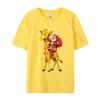 Weihnachtsmann reitet auf Giraffe Weihnachtsgiraffe T-Shirt Druck T-Shirts für Unisex Baumwoll-T-Shirts Cremefarbenes T-Shirt