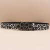 Y2K Leopard Print Rhinestone Tiger Claw Punk Women's Leather Belt