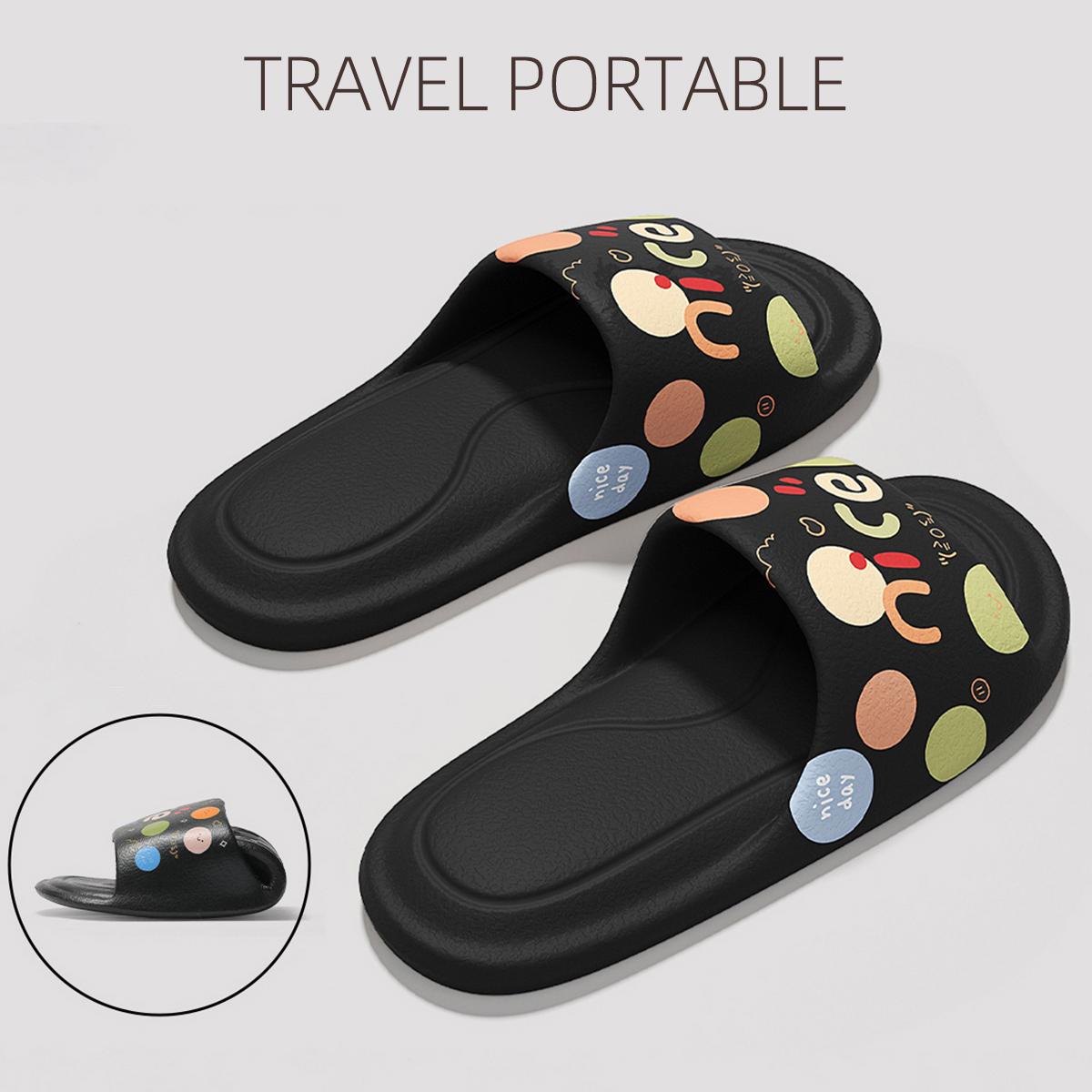 Мультяшные складные тапочки женские для девочек плавание нескользящие пляжные тапочки одноразовые для путешествий в отеле портативные горки милый кролик 36-37 1856₽