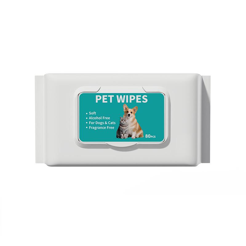 

Pet Wet Wipes - Cat Paw Design, Full Body Cleaning, Disposable Pull-Type