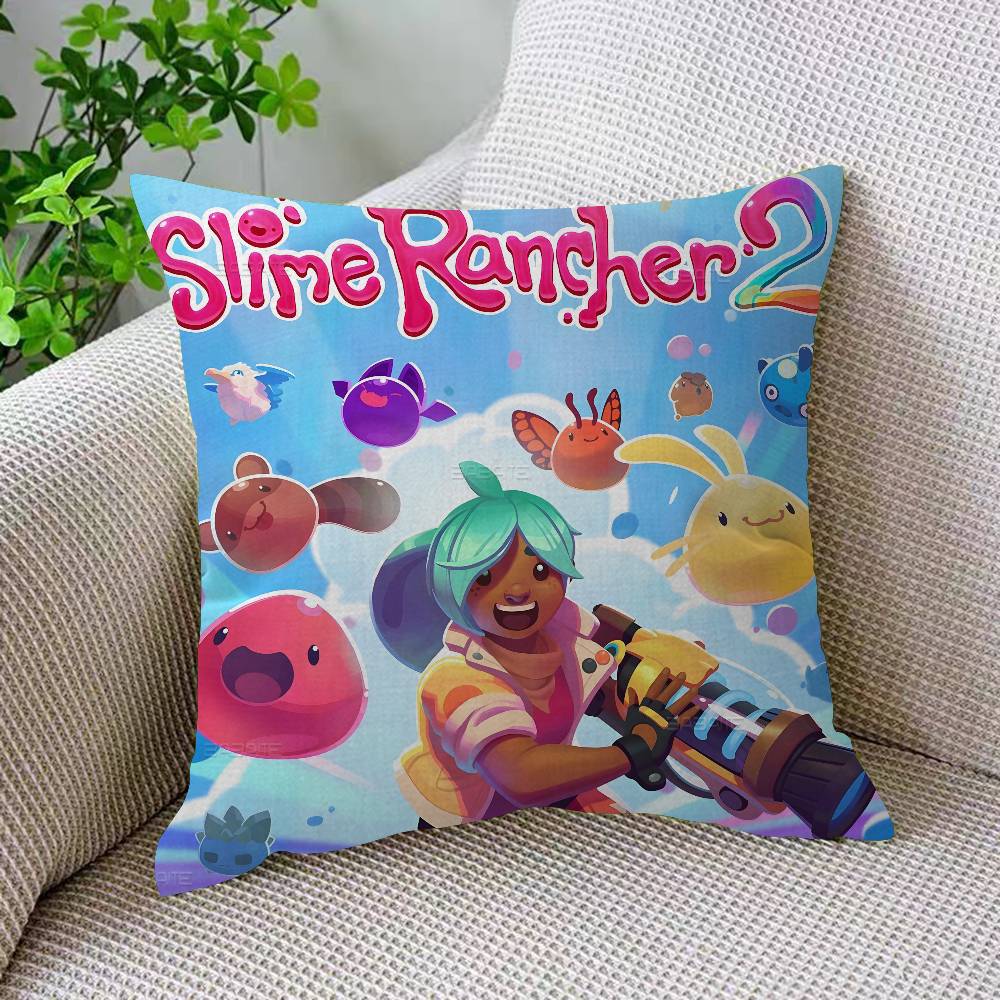 Game S-Slime R-Rancher Classic Anime 45*45cm Cushion Cover Pillow Cover Decor Pillowcase Home Pillowcase for Couch Pillow