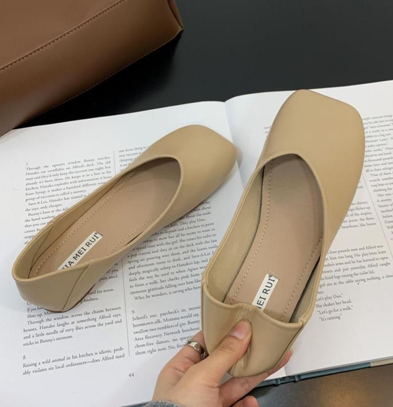 Women Cute Light Weight Spring Slip on Leather Flat Shoes Lady Casual Brown Office Casual Single Shoes Loafers Zapatos De Mujer