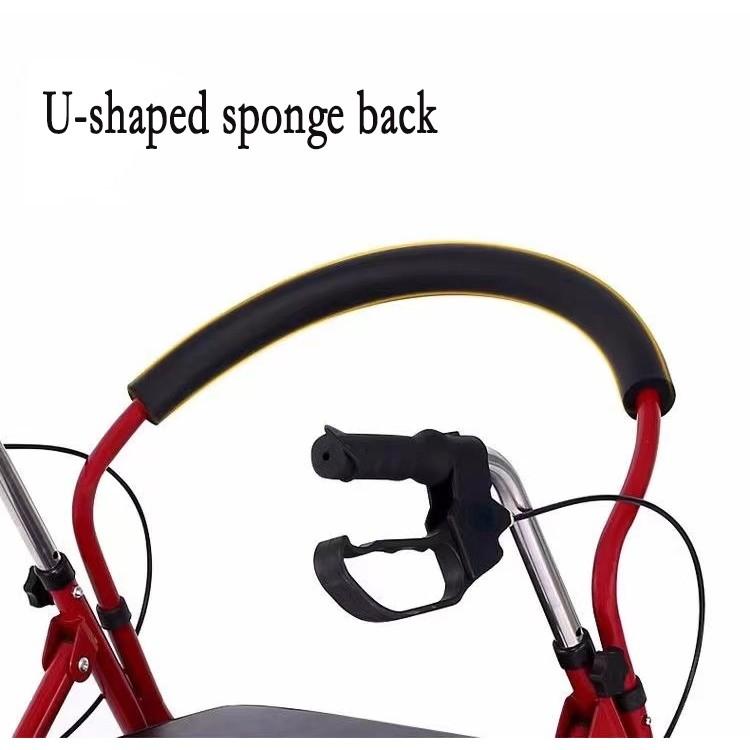 Roller Walker Adult Wheelchair Trolley Shopping Shopping Folding Mobility Scooter Rehabilitation Assistance Quadricycle