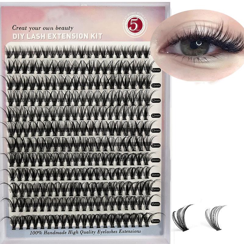 Eyelash Book: Large Capacity False Eyelashes Pack with 640 Clusters in 30D/40D/50D Styles