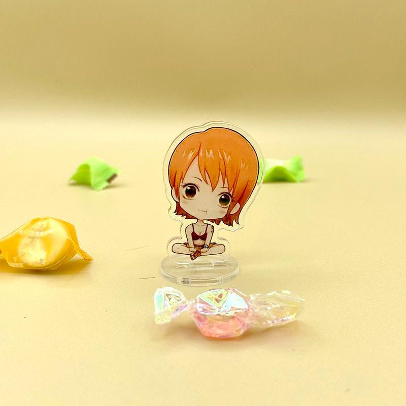 One Piece Anime Chibi Acrylic Stand Double-Sided Layered Desktop Decoration Collectible Ornament Birthday Gift For Fans