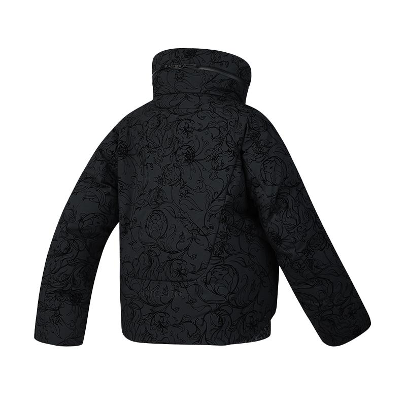 FILA Ski Series Versatile Warm Zip-Up Hooded Down Jacket Women Jackets Deep-Black A11W446914FBK