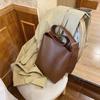 Eimertasche mit großem Fassungsvermögen, Retro und einfache Umhängetasche für Frühling und Herbst, Damen Freizeit-Einzelschultertasche