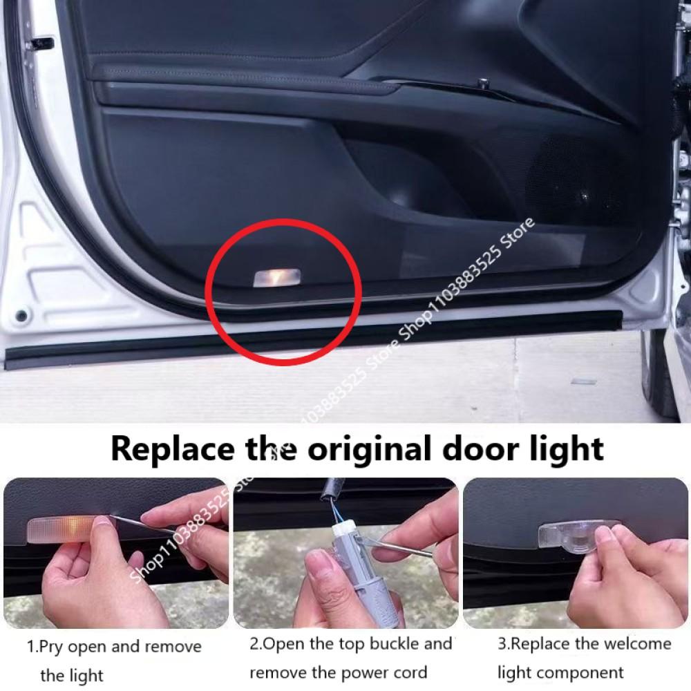 LED Car Door Projector Welcome Shadow Light Modify Accessories For LEXUS ES RX GX LS LX IS GS RC UX F ES200 RS300 LS260 Sticker