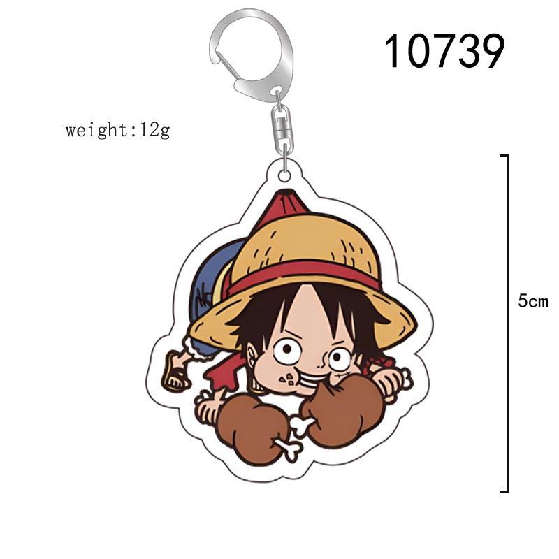 Acrylic Key Chain for One Piece Monkey D. Luffy Franky Trafalgar Law Bepo Nico Robin Acrylic Key Buckle Anime Peripheral Pendant
