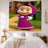 Masha Bear Wall Decor Tapestry Art For Pet Memorial Birthdaywedding Party Backdrop Family Gift