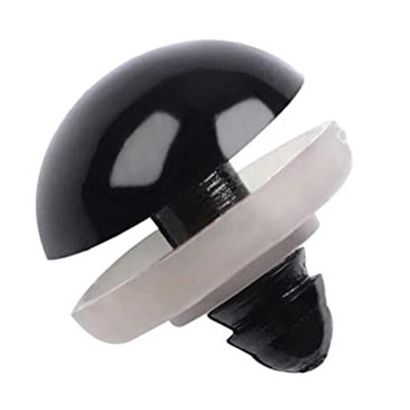 Threaded Black Beady Eyes for Plush Toy Dolls - DIY Plastic Eyeballs