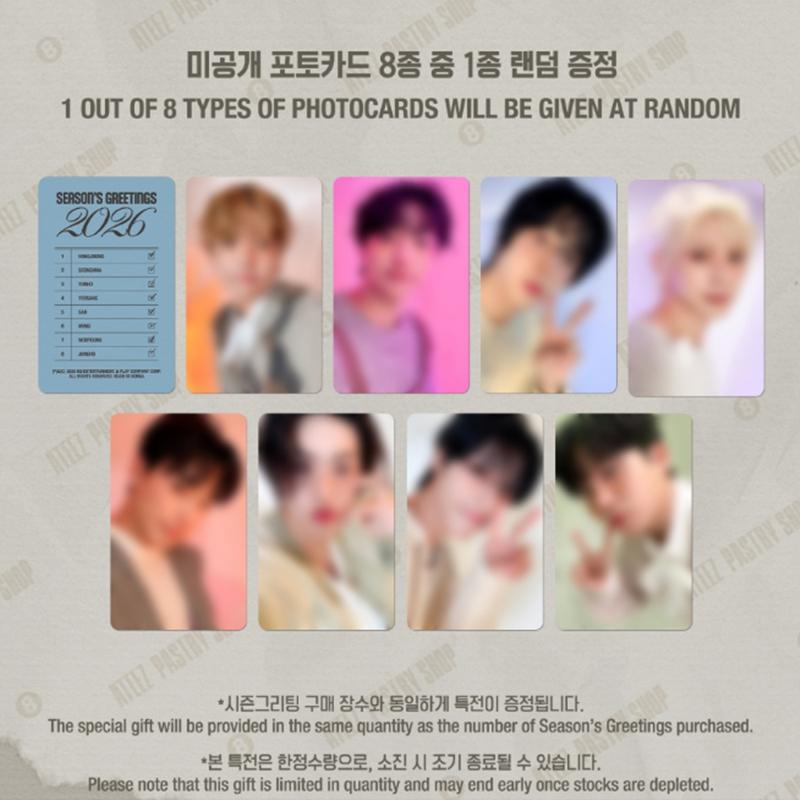 

[Предзаказ] ATEEZ 2026 СЕЗОННЫЕ ПОЗДРАВЛЕНИЯ (Онлайн-преимущество) POB KQSHOP