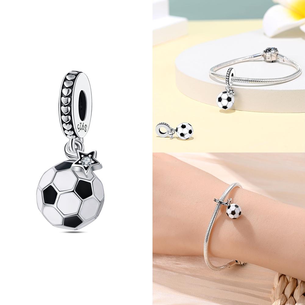 Charm Bead Charms Copper Authentic Football Coconut Tree Baseball Cap Bead Charms Compatible With Bracelets Women Jewellery Making Diy Fine Gift