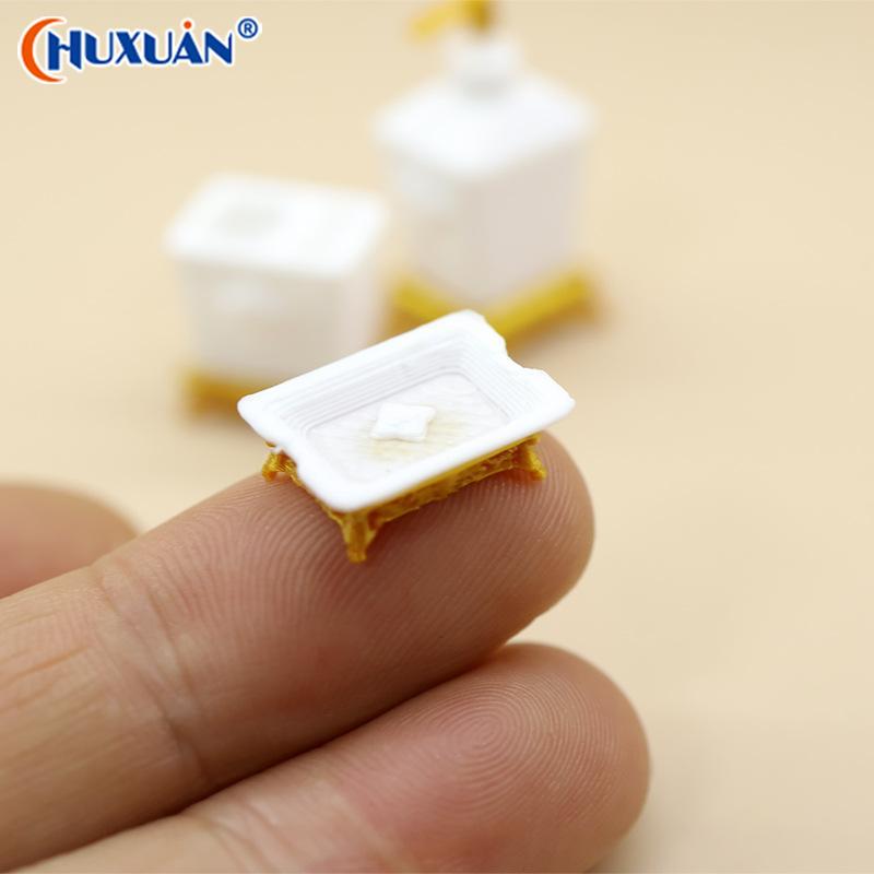 [Q]1/3Pcs Lotion Bottle & Soap Dish Mini Toothbrush Holder Model 1:12 Scale Dollhouse Miniature Bathroom Accessory Set