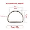 Iron Silver D-Ring Buckle for Handbag & Backpack Accessories