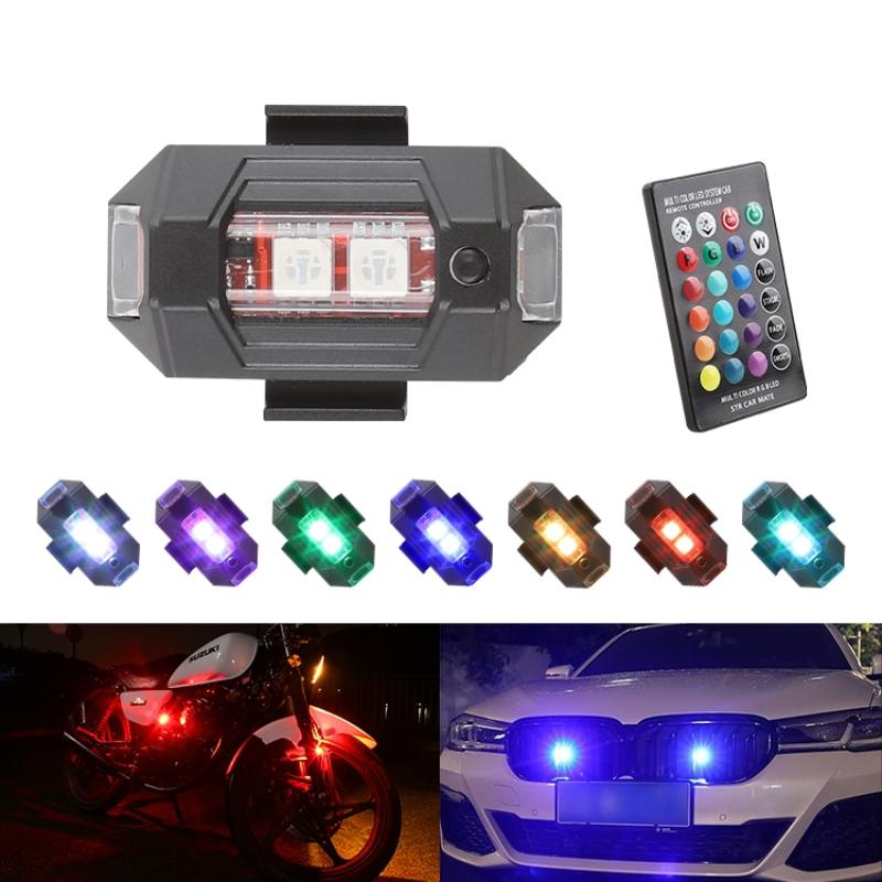 Wireless Remote USB LED Strobe Safety Warning Light IP65 Waterproof Flashing Lamp for Sedan Pickup Motorcycle