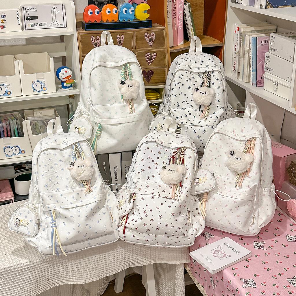 Schoolbag1011 New Simple Casual Backpack Korean Small Fresh Light Versatile Backpack Junior High School School Bag