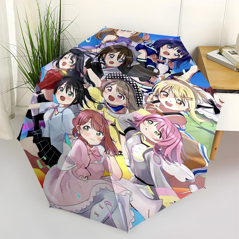 

1pc Outdoor Umbrella with LoveLive! Characters - Automatic Opening/Closing, Portable 3-Fold Design, 8-Rib Iron Frame - Perfect Gift for Fans, Tra