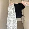 Lace Floral Skirt for Women In Summertime High Waist Slim Skirt with Small Droopy Cake Long Skirt