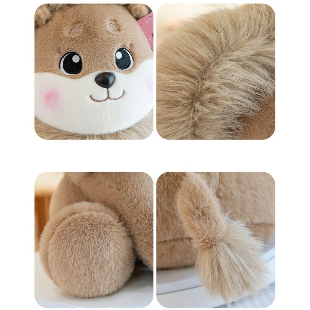 PP Cotton Stuffed Lifelike Lion Doll Fluffy Forest Animals Stuffed Doll Children Girl