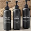 500ml Bathroom Soap Dispenser With 3 Labels Refillable Shampoo Bottle Container Wall Mounted Hanger Bottle Holder