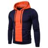 Men's Classic Color Block Patchwork Long Sleeve Hooded Sweatshirt