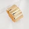 Interlocking Ring Open Bangle - European & American Light Luxury Design for Women