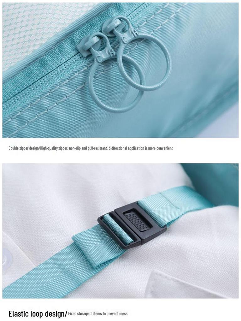 Set da Viaggio da 7 Pezzi: Organizzare Abbigliamento, Articoli da Toeletta e Biancheria Intima per Viaggi di Lavoro