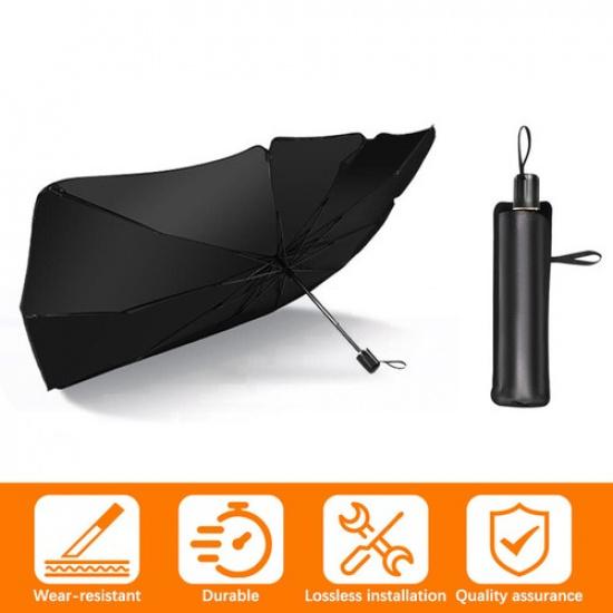 Windshield Sun Shade Umbrella For Car - Protect Car From Sun Rays & Heat