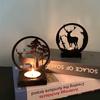 Elk Candlestick Design Create Warm Romantic Atmosphere Christmas Ornament for Home Decoration