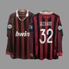 Vintage Long Sleeve Football Jersey Retro Soccer Shirt Men Women Sportswear