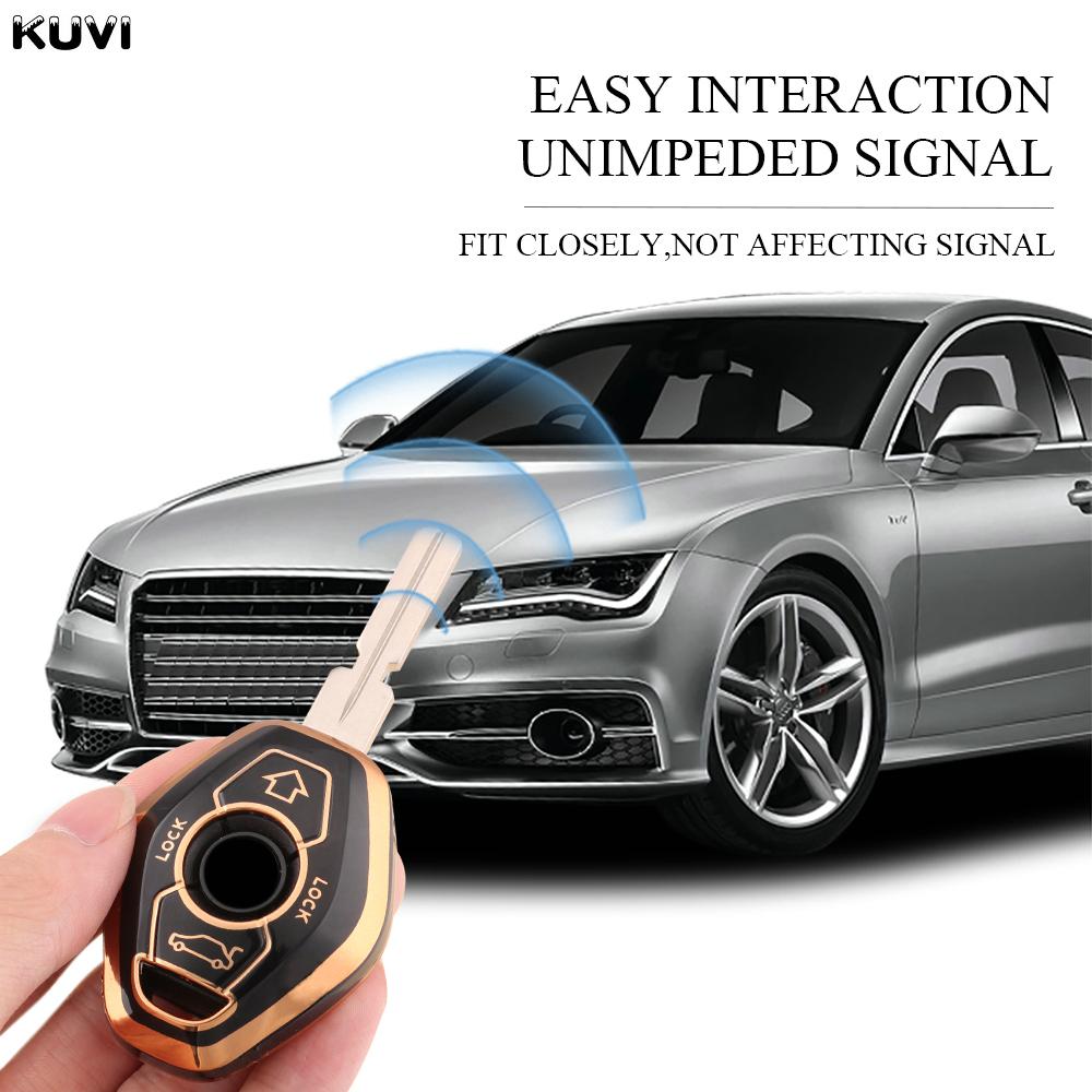 3 Buttons Tpu Car Key Case Cover Shell For Bmw Ews X3 X5 Z3 Z4 1 3 5 7 Series E38 E39 E46 Keyless Protected Fob Bag Accessories