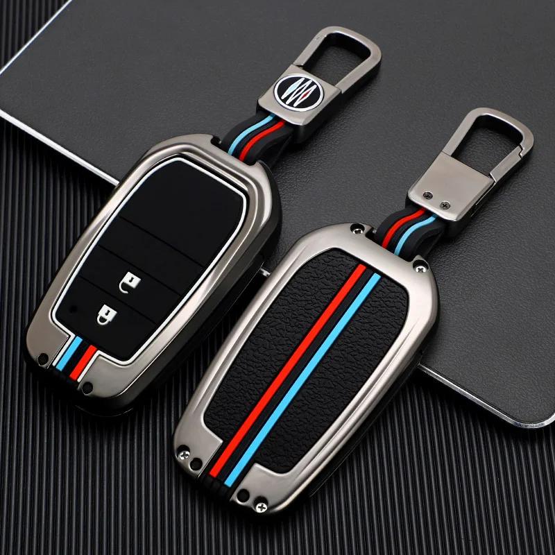 Zinc Alloy Car Key Case Cover for Toyota RAV4 Highland Coralla Hilux Fortuner Land Cruiser Camry Crown Keychain Accessories