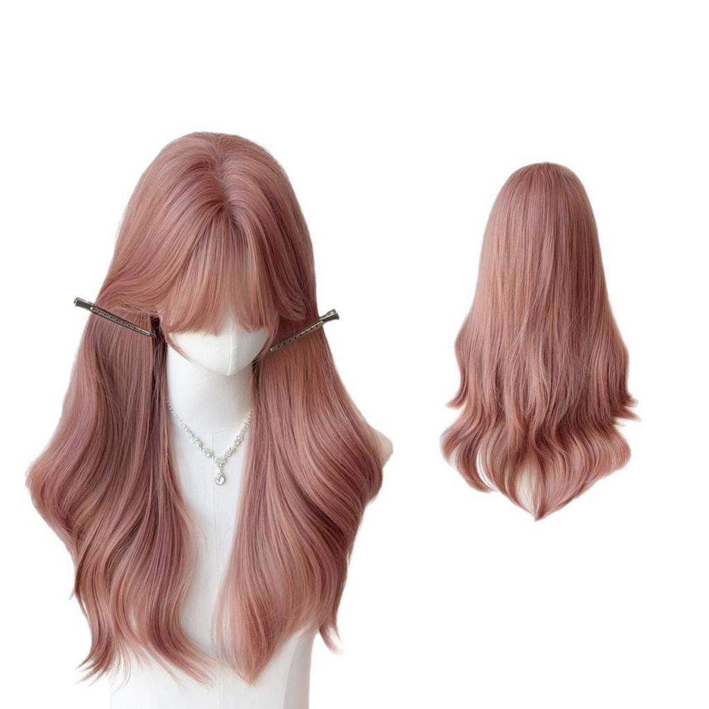Cherry Blossom Pink Straight Wig - Fluffy Natural Look for Goddess Vibe Cosplay
