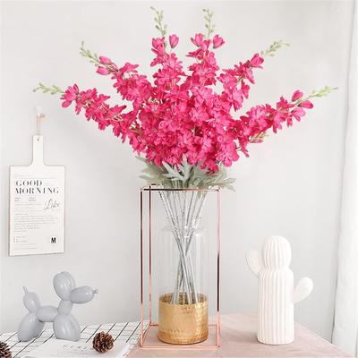 6 Pcs Fake Flower Artificial Larkspur Flower 85cm Long Stem Flowers Silk Delphinium Flowers for Home Decor Indoor Outdoor Floral Centerpieces