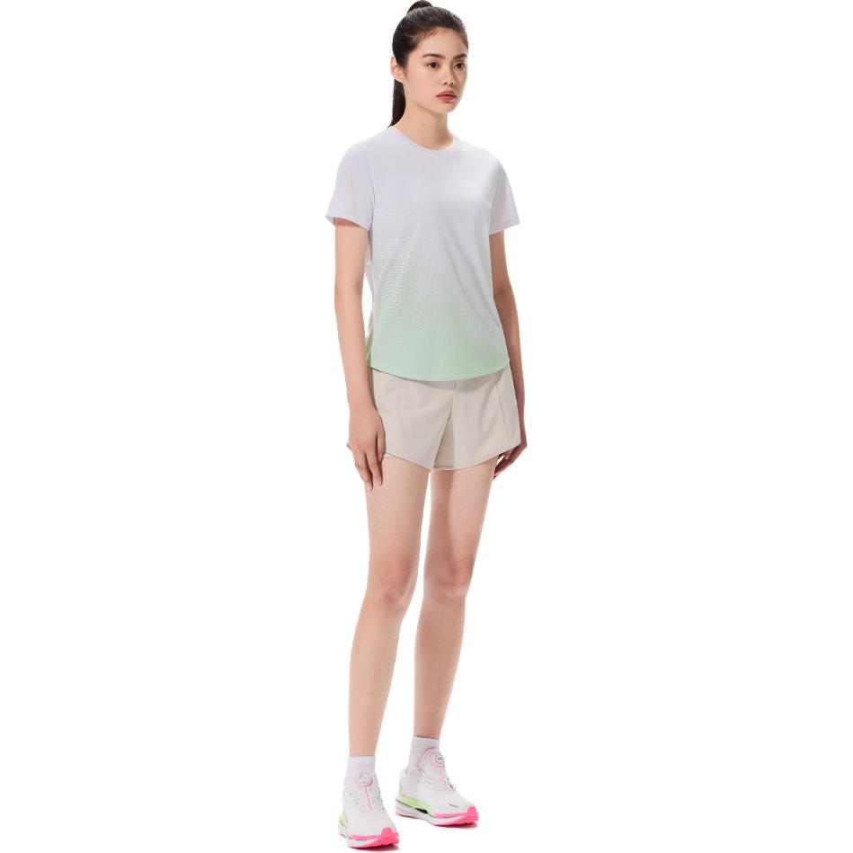 Anta SS23 Round Neck Casual Gradient Short Sleeve Fitness Shirt Women Tops 162320143-1