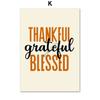 Quotes Autumn Posters Prints Canvas Painting Gallery Wall Art Pictures For Living Room Home Decor Fall Leaves Pumpkin Turkey Car