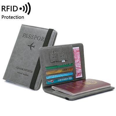 RFID-Blocking PU Leather Passport Holder: Chic, Multifunctional Travel Document Case