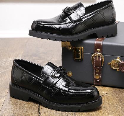 Autumn and winter large size leather shoes overalls glossy loafers leather shoes men's shoes 48