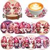 DIY Diamond Painting Point Diamond Coaster, Full Diamond Round Valentine's Day Thermal Insulation Mat, Diamond Painting Coaster